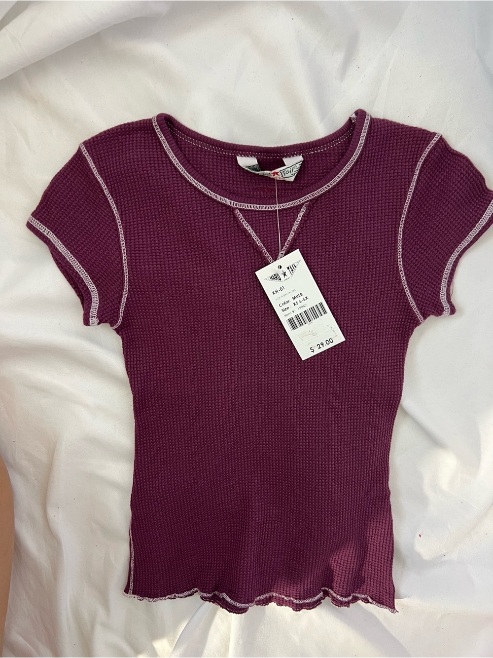 NWT Girls HARD TAIL Mulberry* Thermal Tee